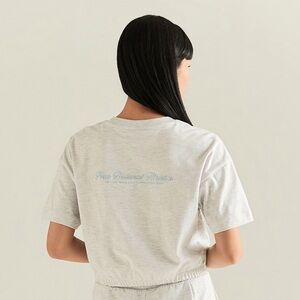 New Balance Korea Scrunch Bottom Crop Top Gray